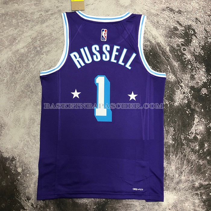 Maillot Los Angeles Lakers D'angelo Russell NO 1 Ville 2021-22 Volet